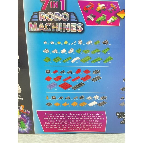 Block Tech 7-in-1 Robo Machines Shape Shifting Robots 152pcs Brick Building - Picture 7 of 10